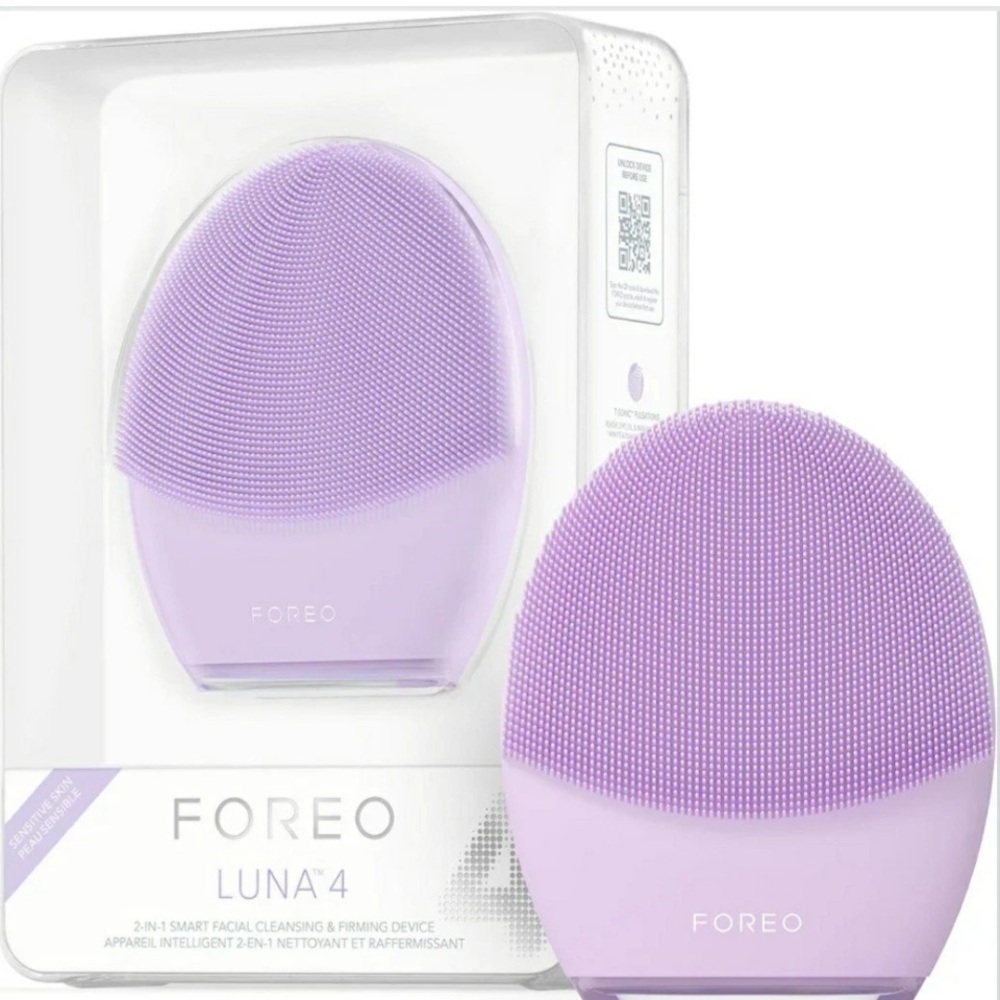 FOREO LUNA 4 Face Cleansing Brush Firming Face Massager Sensitive Skin Lavender
